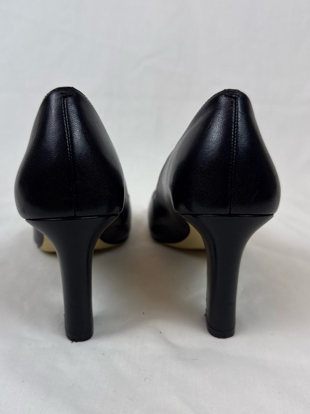 Cole Haan Mylah Classic Black Leather Pointed-Toe Pumps - Women - Picture 4 of 5